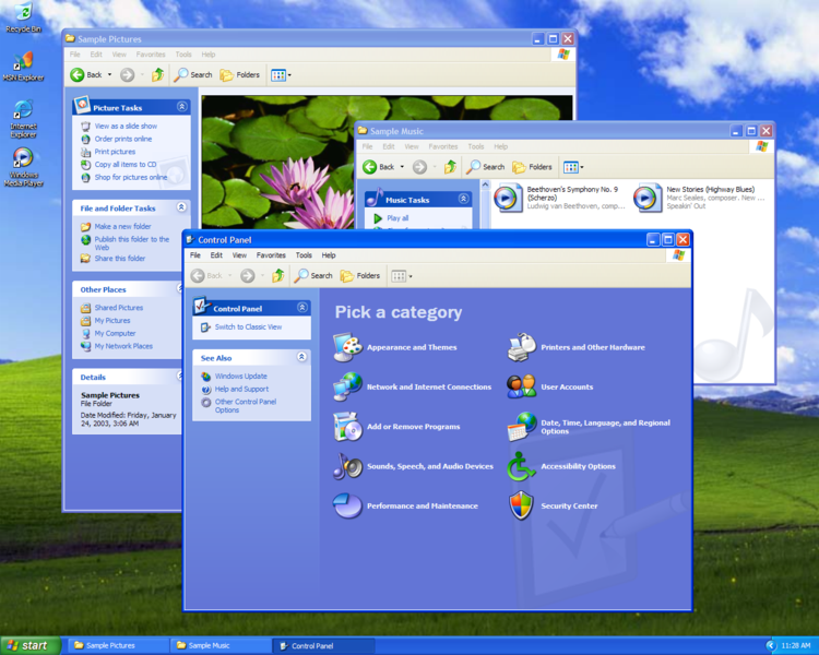 Windows XP: рабочий, стол